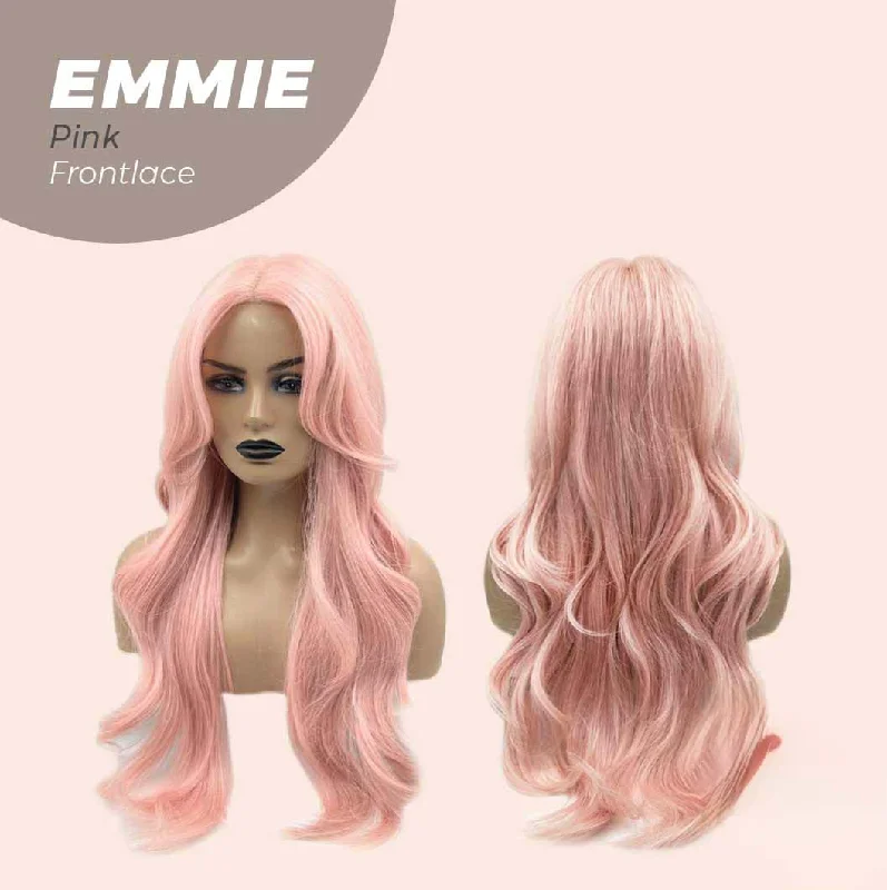 [PRE-ORDER] JBEXTENSION 26 Inches Curly Women Pink Wig Pre-Cut Frontlace Glueless Wig EMMIE PINK