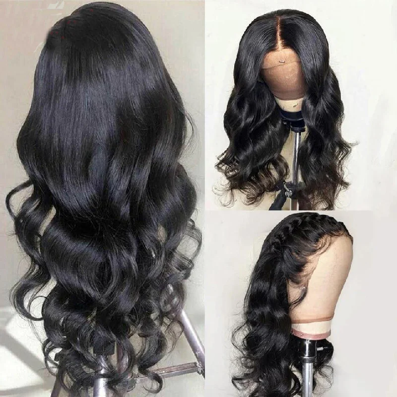 Pre Plucked 360 HD Transparent Lace Frontal Wigs with Baby Hair Brazilian Body Wave Vrvogue Hair