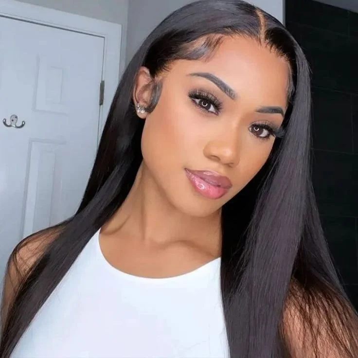 Pre Plucked 360 HD Transparent Lace Frontal Wigs with Baby Hair Brazilian Straight Vrvogue Hair