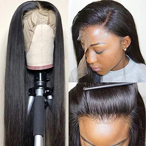 Pre Plucked 360 HD Transparent Lace Frontal Wigs with Baby Hair Brazilian Straight Vrvogue Hair