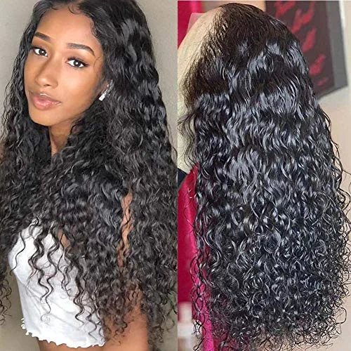 Pre Plucked 360 HD Transparent Lace Frontal Wigs with Baby Hair Brazilian Water Wave Vrvogue Hair