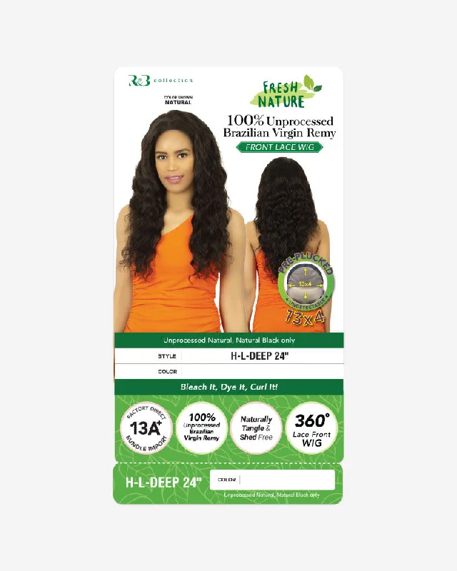 R&B Collection 100% Unprocessed Brazilian Virgin Remy Human Hair Lace Wig - H-L-DEEP 24""