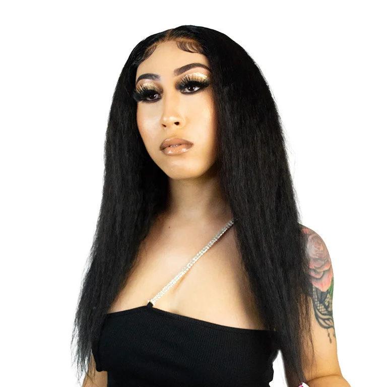 Hershe ARABIAN Label VIRGIN REMY 4X4 KINKY STRAIGHT 150% NAT