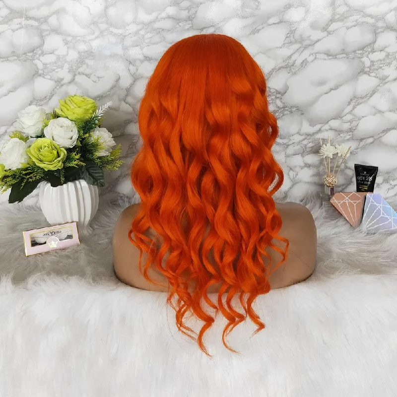 #RED Color 13x4 Lace Frontal Wig Loose Wave Human Hair Surprisehair