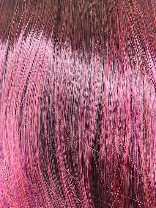 PLUMBERRY JAM-LR | Medium Plum Ombre rooted with 50/50 blend of Red/Fuschia