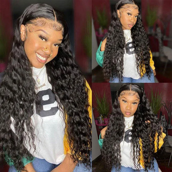 Reshine Hair 30 inch Loose Deep Hair Wigs 13x4 13x6 Lace Frontal Human Hair Wigs With Baby Hair