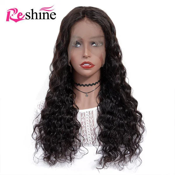 Reshine Hair 30 inch Loose Deep Hair Wigs 13x4 13x6 Lace Frontal Human Hair Wigs With Baby Hair