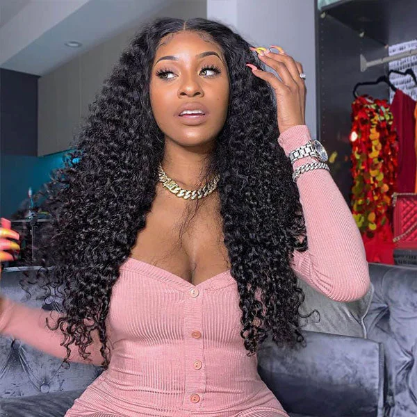 [5x5 HD Lace Wig] Reshine Hair Deep Wave Human Hair Closure Wig Deep Curly Hair Lace Closure Wigs For Black Women