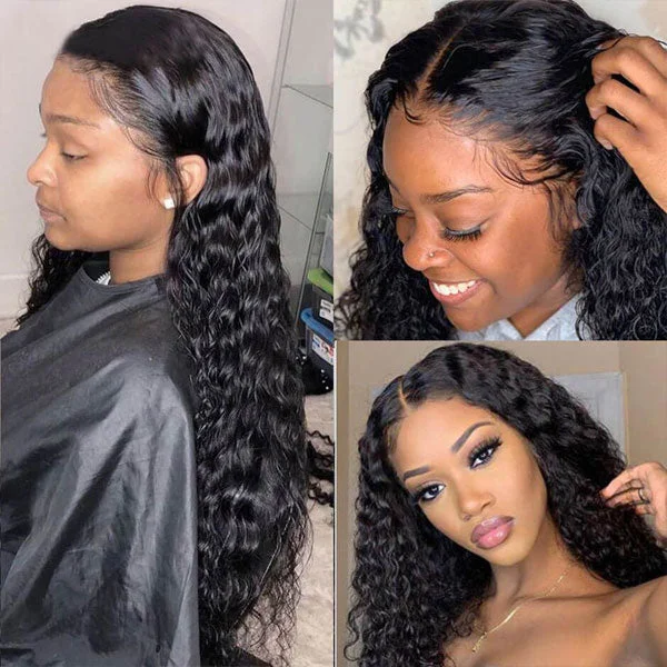 [5x5 HD Lace Wig] Reshine Hair Deep Wave Human Hair Closure Wig Deep Curly Hair Lace Closure Wigs For Black Women