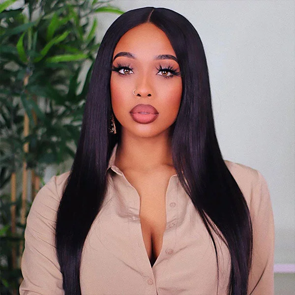 Reshine Hair Ear To Ear Lace Front Wigs 10-30 Inches Transparent Lace Straight Human Hair Wigs For Black Women