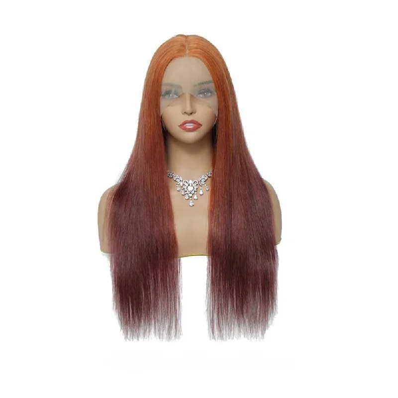 Sahar Tara Straight Human Hair Lace Front T Part Wig #T350-chocolate