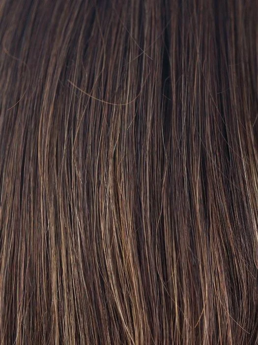 COFFEE-LATTE-R | Dark Brown with Evenly Blended Honey Brown Highlights with Dark Brown roots