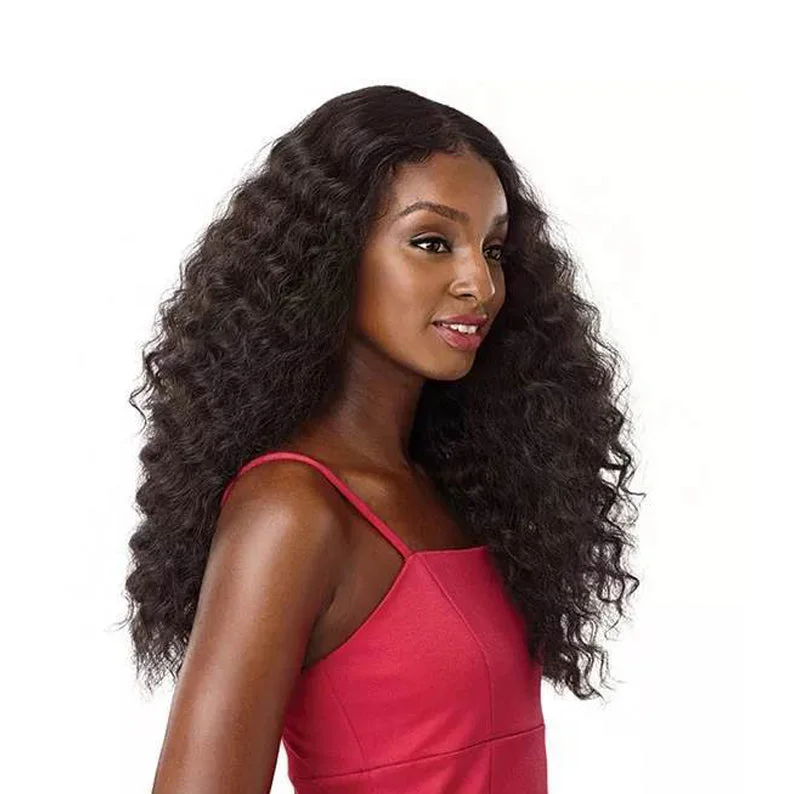 SENSATIONNEL 100% Premium Fiber Lace Front Wig Edge Center Part AMANI