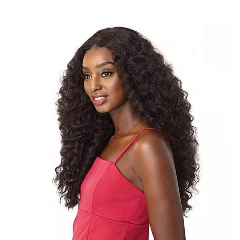 SENSATIONNEL 100% Premium Fiber Lace Front Wig Edge Center Part AMANI