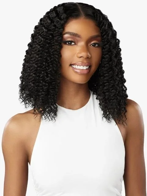 Sensationnel Butta Lace Human Hair Blend HD Lace Front Wig - WET&WAVY WATER WAVE 12""