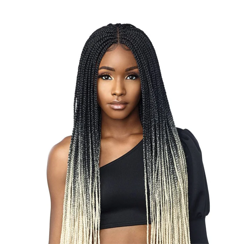 SENSATIONNEL CLOUD 9 4X4 SWISS LACE PARTING WIG BOX BRAID 50""