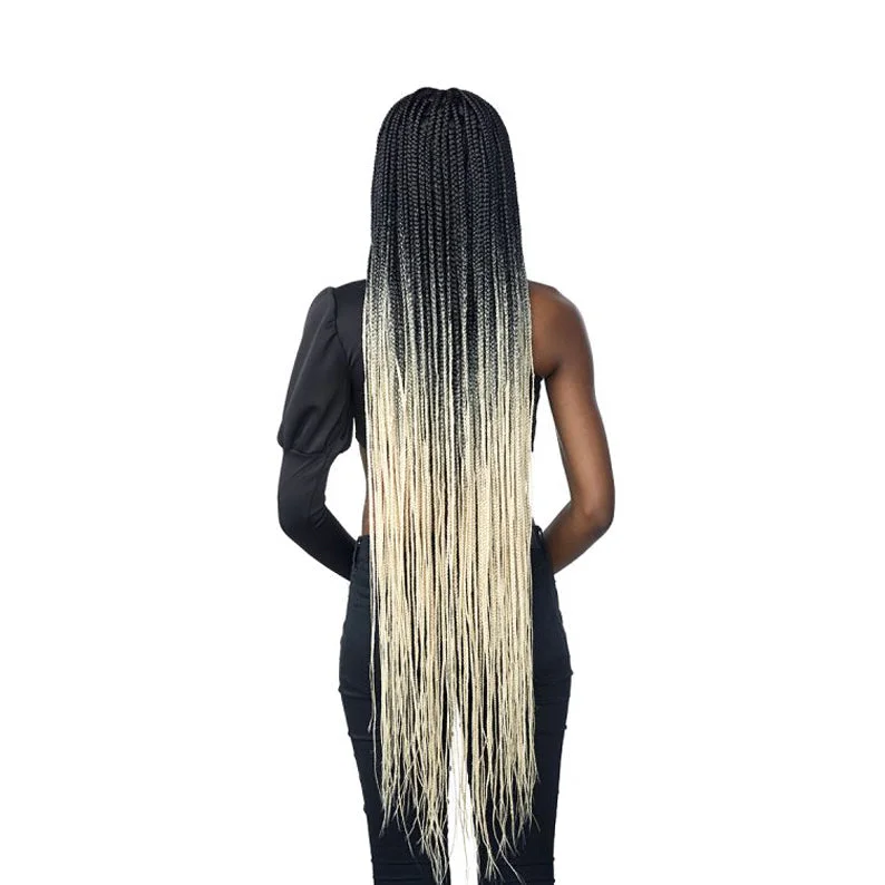 SENSATIONNEL CLOUD 9 4X4 SWISS LACE PARTING WIG BOX BRAID 50""