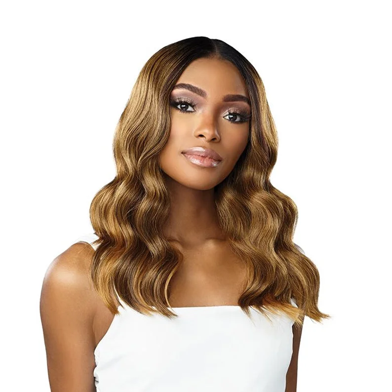 Sensationnel Human Hair Blend Butta HD Lace Front Wig BEACH WAVE 20""