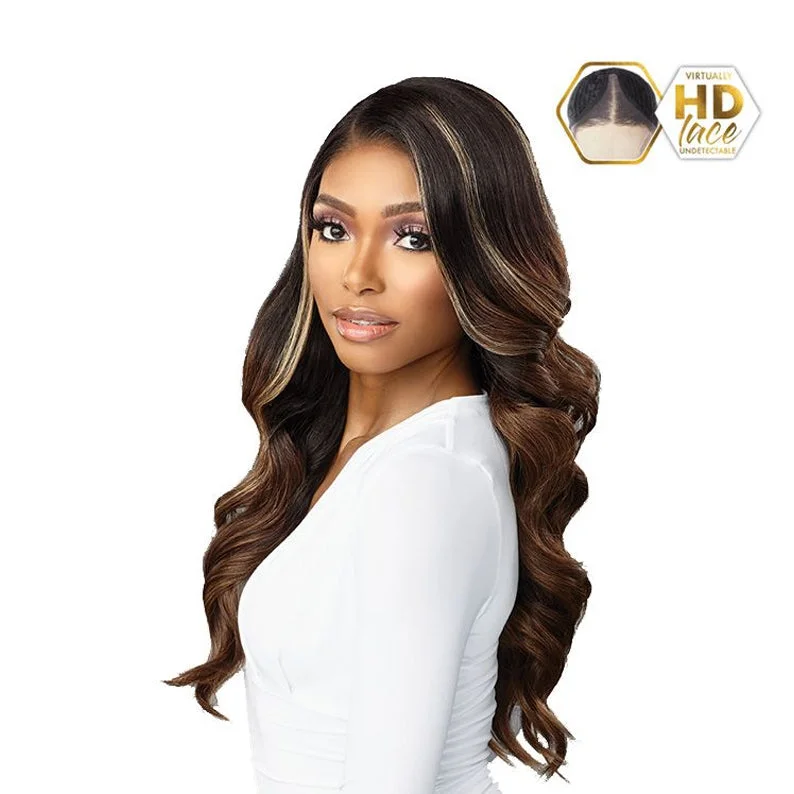 SENSATIONNEL Human Hair Blend Butta HD Lace Front Wig GLAM WAVE 24""