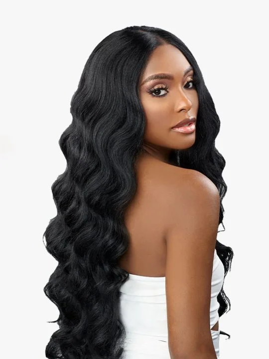 Sensationnel Human Hair Blend HD Butta Lace Front Wig - CURLY BODY 26