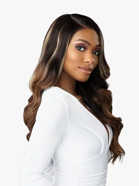 Sensationnel Human Hair Blend HD Butta Lace Front Wig - GLAM WAVE 24