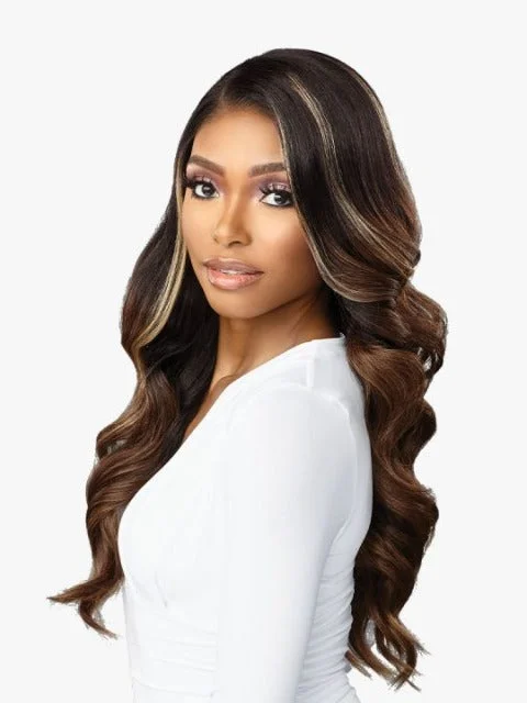 Sensationnel Human Hair Blend HD Butta Lace Front Wig - GLAM WAVE 24