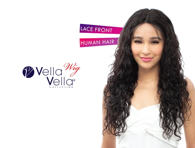 SENSUAL VELLA VELLA 360 UHD 100% NATURAL HUMAN HAIR LACE WIG - ITALIAN WAVE 26""