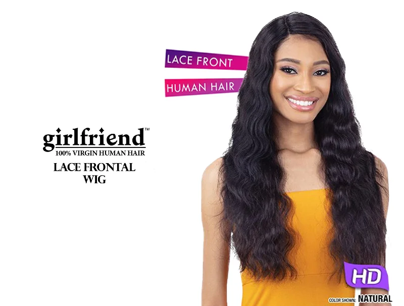 SHAKE N GO GIRLFRIEND 100% VIRGIN HUMAN HAIR HD LACE FRONT WIG-BODY WAVE 24"" NATURAL