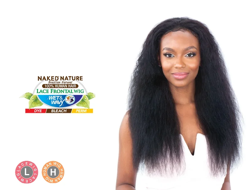 SHAKE N GO NAKED NATURE BRAZILIAN NATURAL 100% HUMAN HAIR LACE FRONTAL WIG - BOHEMIAN CURL