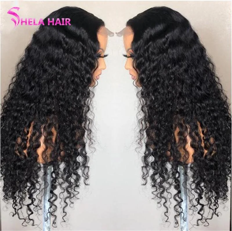 Deep Wave Glueless Lace Closure/ Front Wig