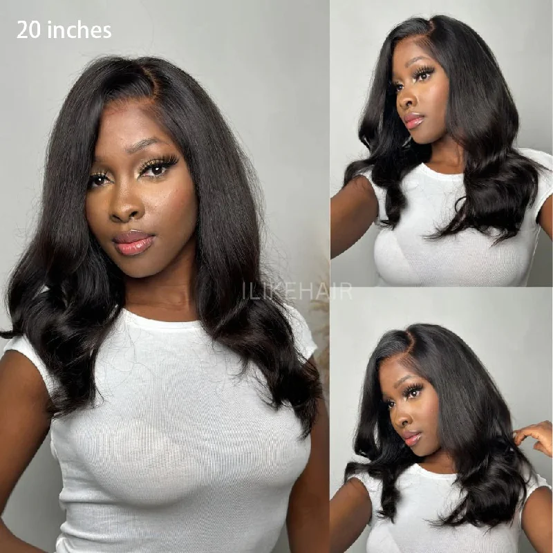 Side Part Quick Wave With Layers 13x4 Lace Front Wig