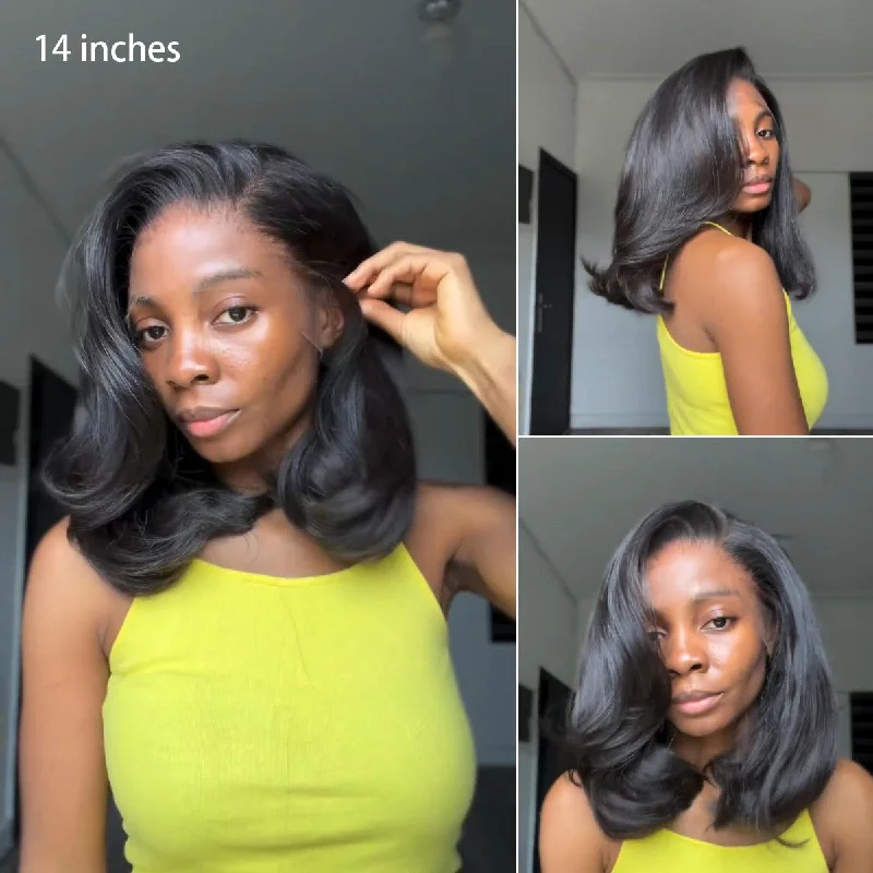 Side Part Quick Wave With Layers 13x4 Lace Front Wig