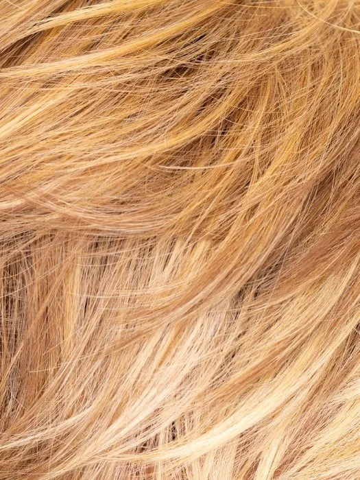 EL12/22/8 | Light Golden Brown Evenly Blended with Platinum Blonde Highlights with Medium Brown Roots