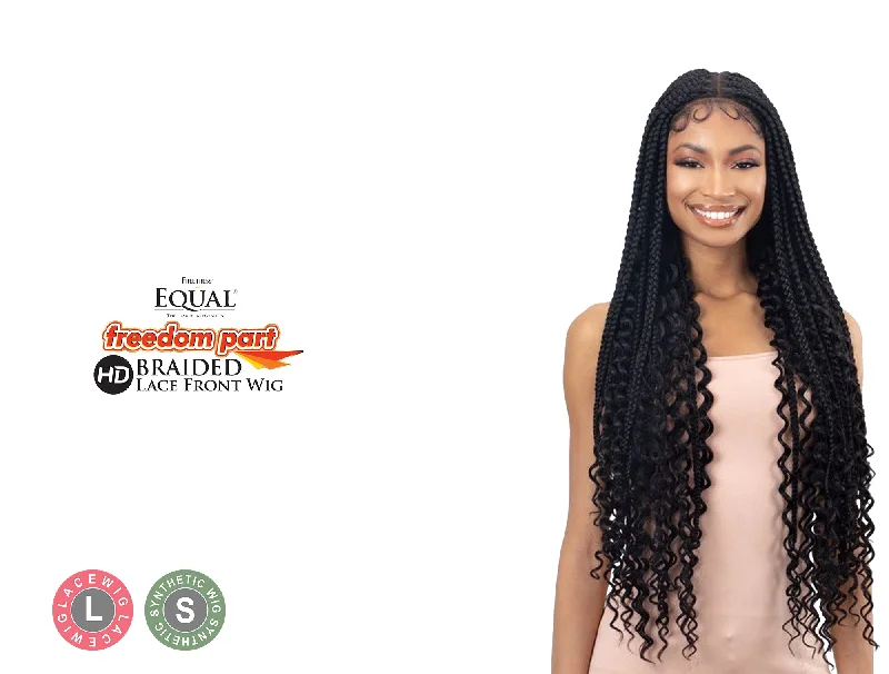 SHAKE N GO FREETRESS EQUAL BRAIDED LACE FRONT WIG KNOTLESS BOHO BOX