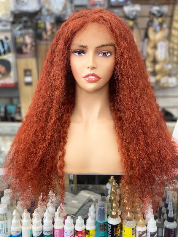 SS 100% Virgin Human Hair Lace front Spanish Wave Wig #350