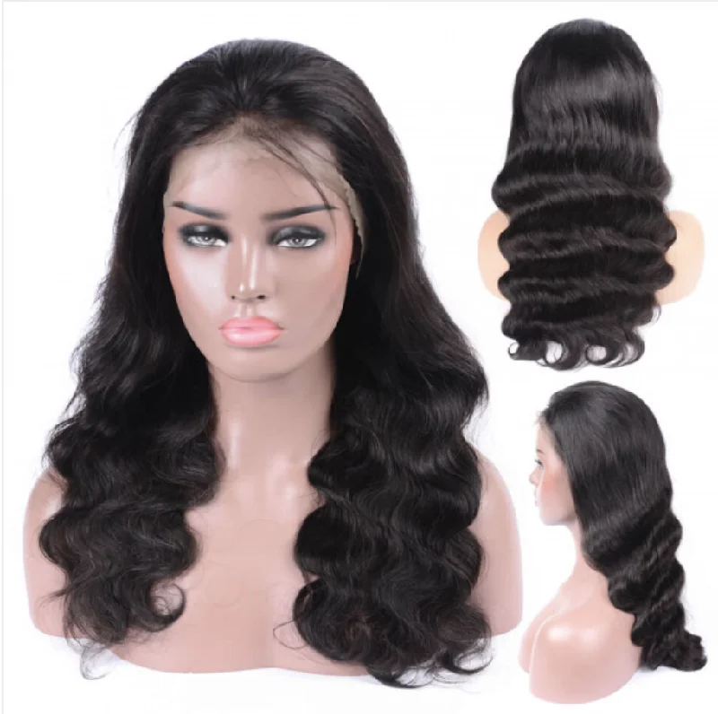 SS 100% Virgin Human Hair Lacefront Body Wave Wig