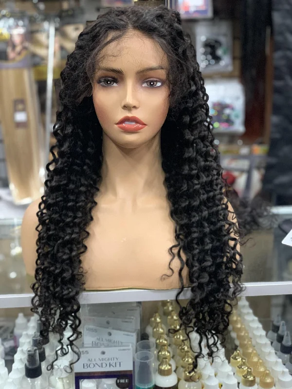 SS 100% Virgin Human Hair Lacefront Deep Wave Wig