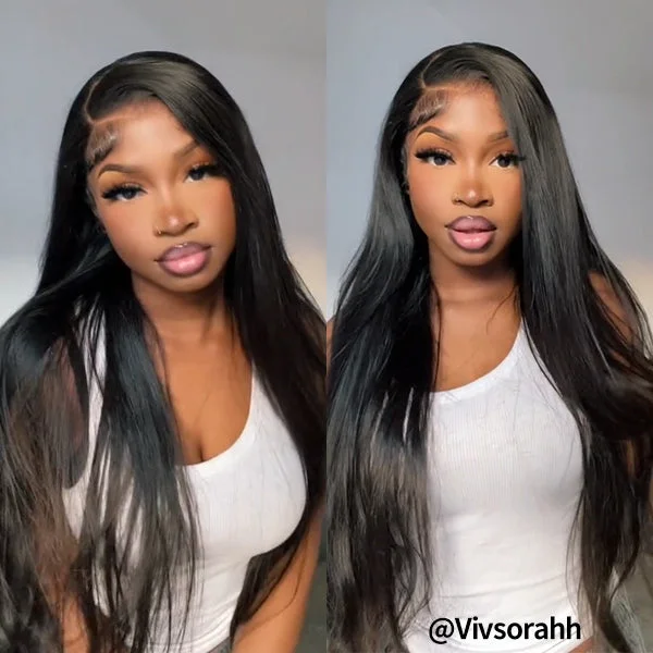 Reshine Hair HD Transparent Lace Wig Long Straight Hair Lace Front Wigs Virgin Human Hair Closure Wigs