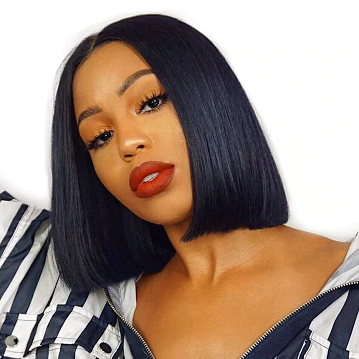 Stylish 4×4 Undetectable Lace Closure Straight Bob Wig