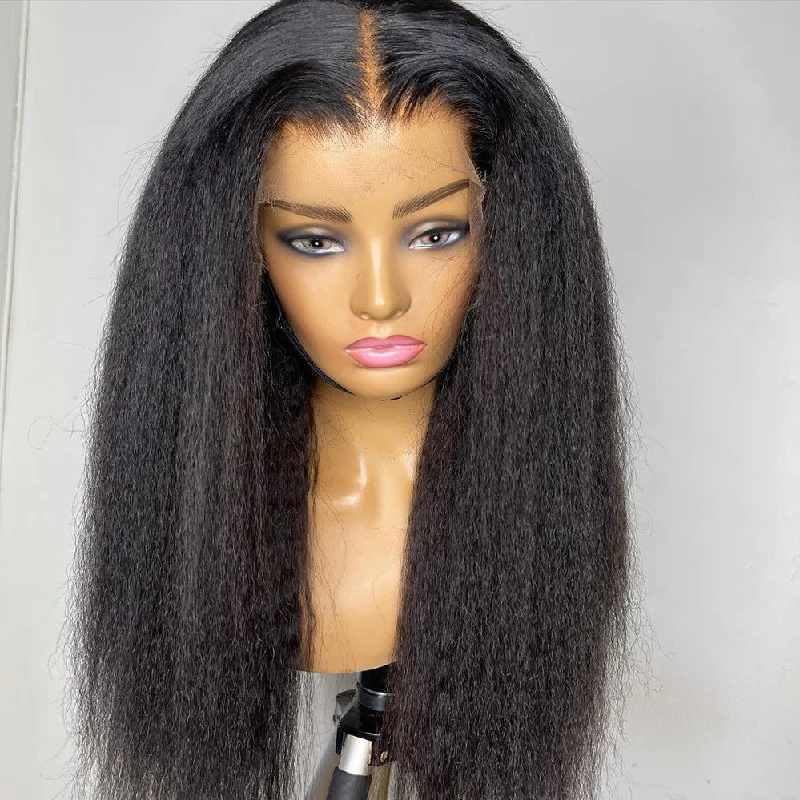 Super Natural Skin Melt Yaki Straight Lace Frontal Wig