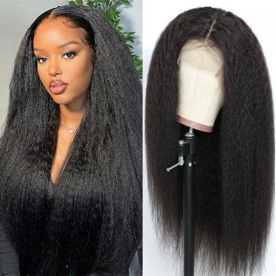 Alipop T Part Lace Wig Kinky Straight Human Hair Wigs