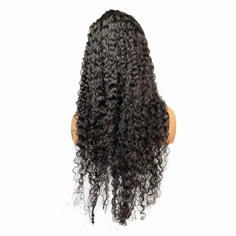 Transparent 9A Malaysian Pineapple Curl Lace Frontal Human Hair Wig