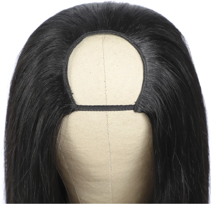 U Part Wigs Human Hair Straight Hair Wigs Natural Color Vrvogue Hair