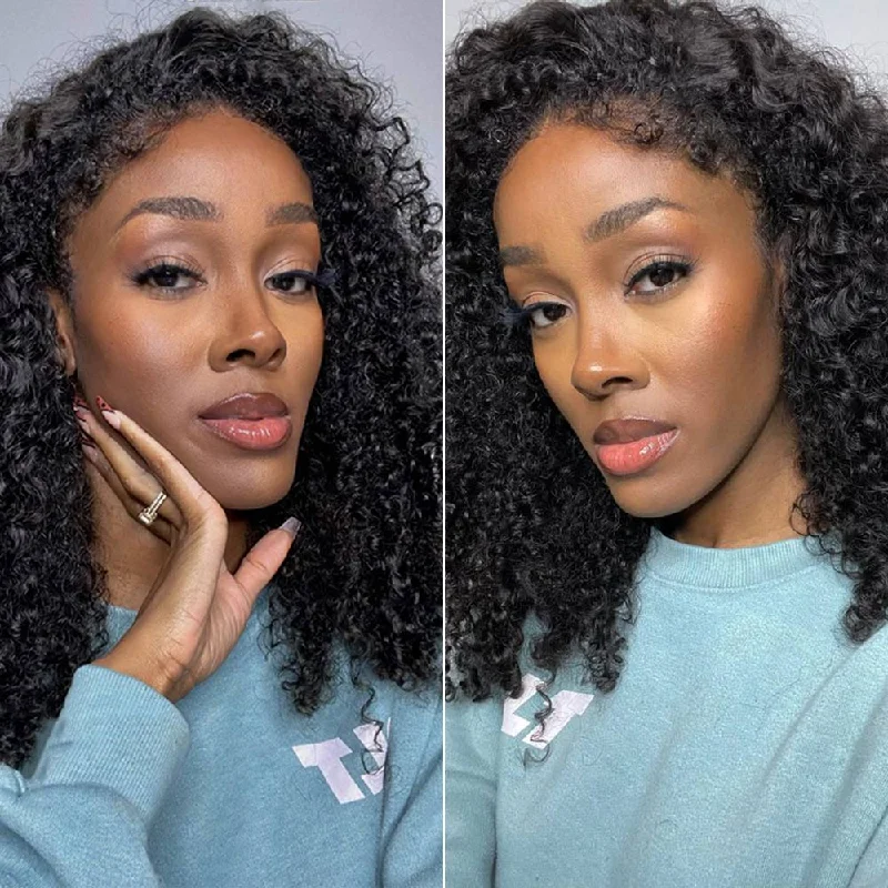 Ventilated Realistic Curly Edges 13x4 Lace Front Wig