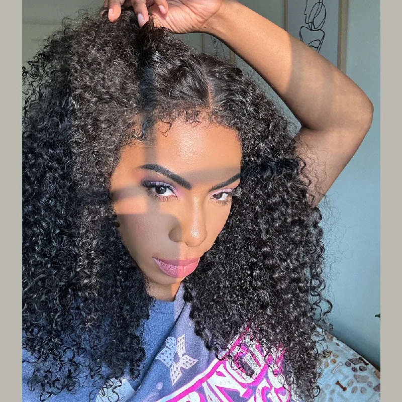 Ventilated Realistic Curly Edges 13x4 Lace Front Wig