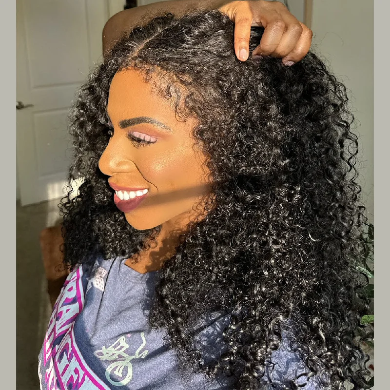 Ventilated Realistic Curly Edges 13x4 Lace Front Wig