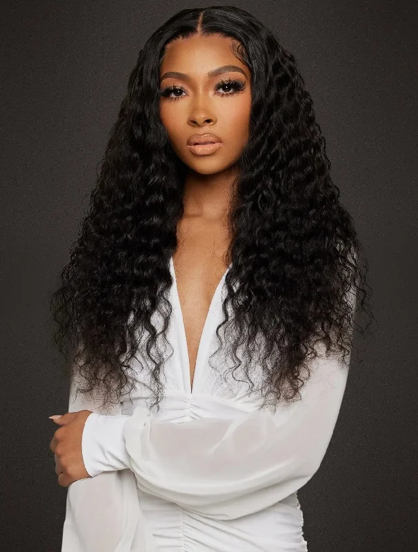 Virgin Brazilian Deep Wave Lace Front Wig