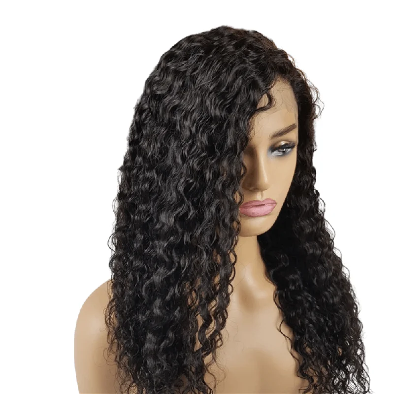 Natural Black Italian Curly | Lace Front Virgin Human Hair Wig