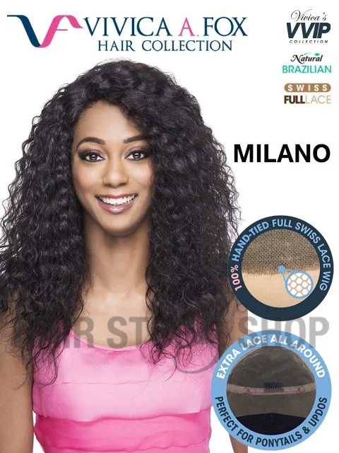 Vivica A Fox VVIP 100% Brazilian Remi Human Hair Swiss Full Lace Wig - MILANO