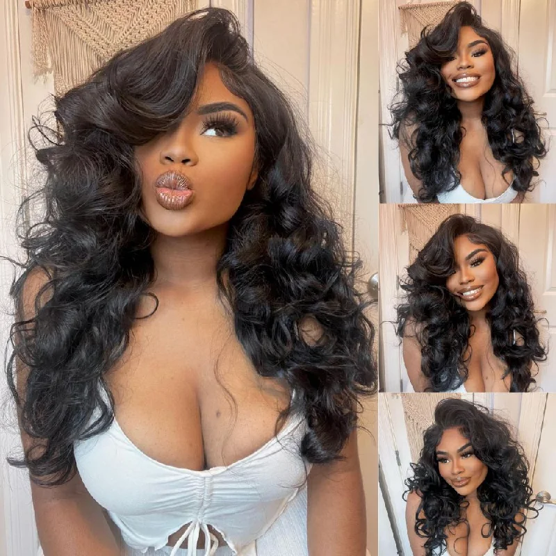 Volume Bouncy Curly 13x4 Lace Front Side Part Wig